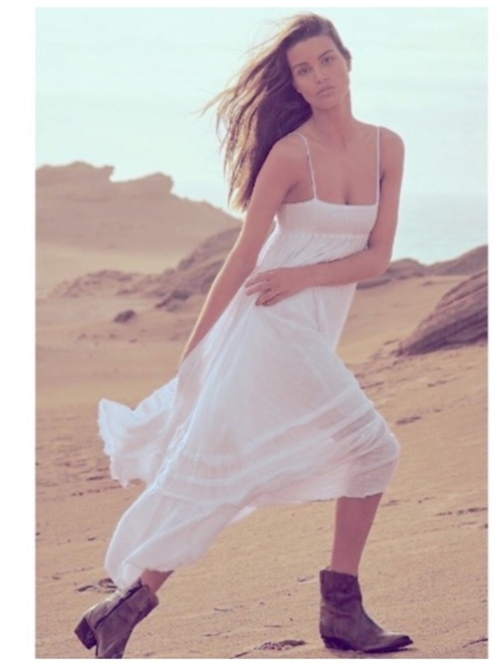 NWT! š Free People Santorini Gauze Maxi Dress. - Picture 6 of 10